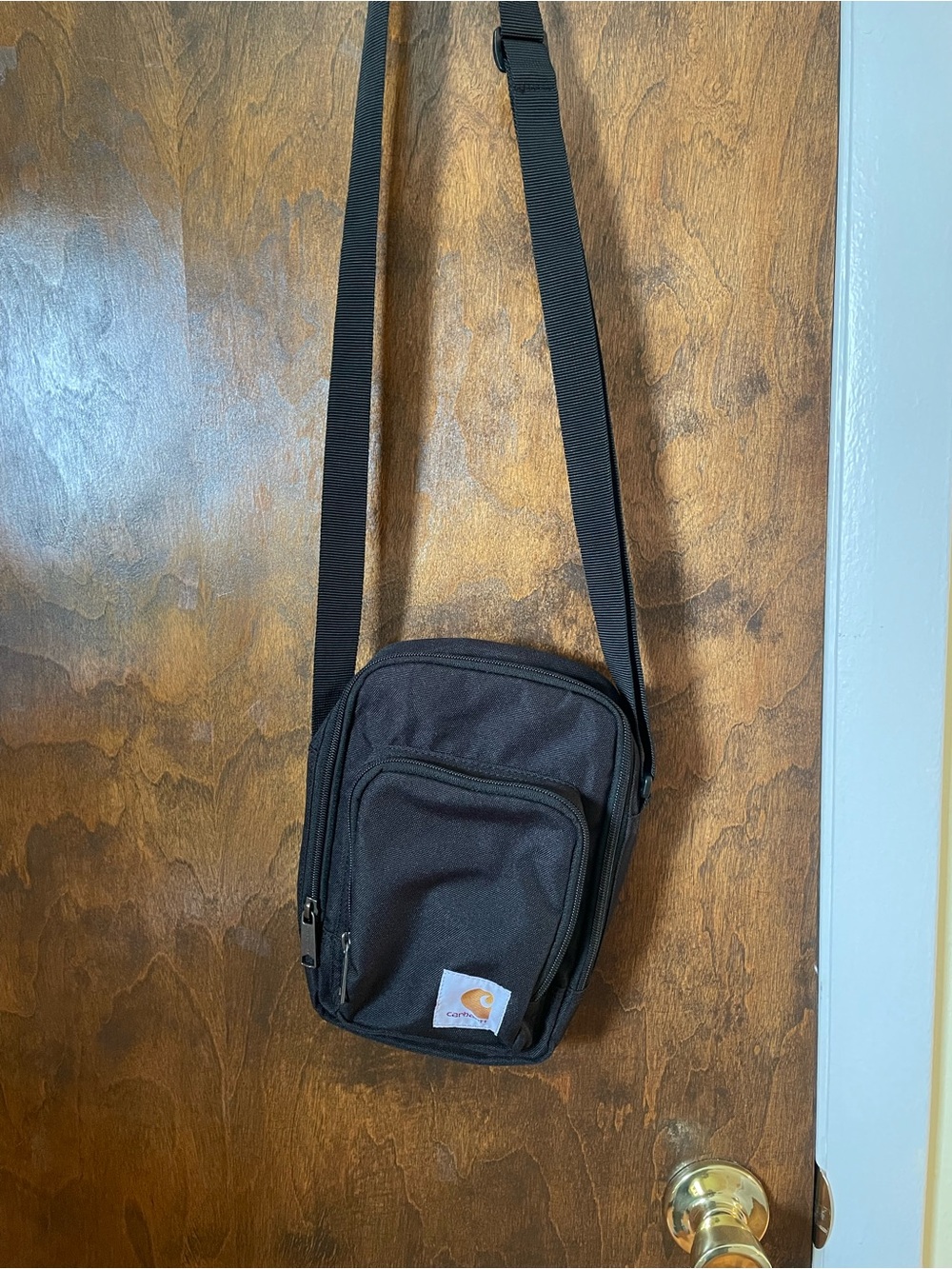 Carhartt Black Compact Crossbody Shoulder Bag with Front Pocket